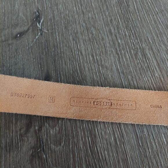 Fossil Striped Multicolor Leather Belt Size M - Picture 5 of 7